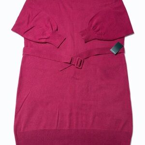 New Eloquii Deep Pink Knit Sweater Dress Size 26/28